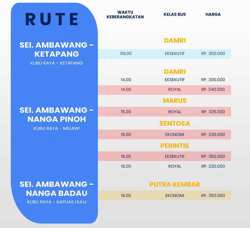 JADWAL BUS AKDP 2