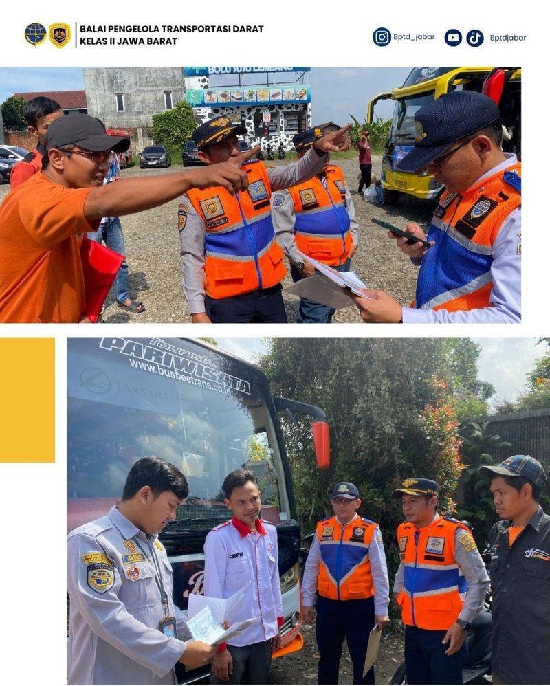 Rampcheck Angkutan Pariwisata Di Objek Wisata Pemandian Air Panas Ciater & Farm House Lembang