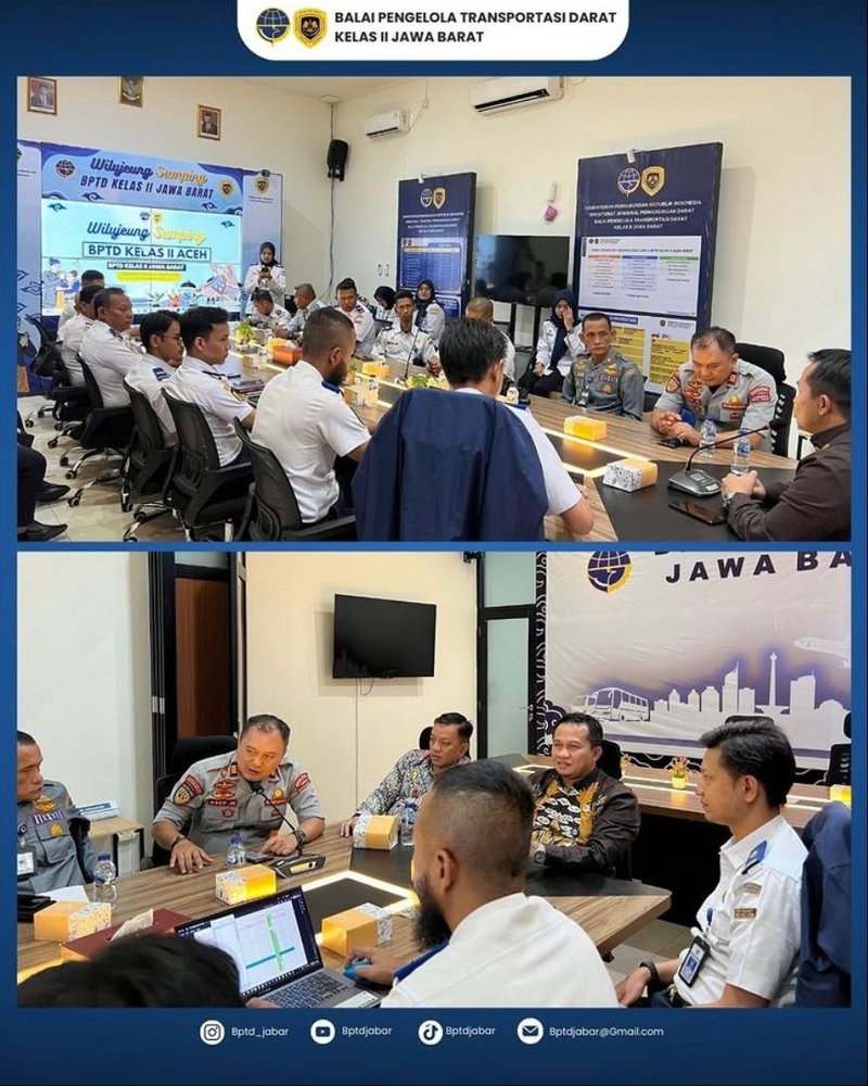 Wilujeung Sumping BPTD Kelas II Aceh, di bumi Parahyangan Provinsi Jawa Barat Pada hari Kamis, 04 Juli 2024 BPTD Kelas II Aceh melaksanakan Kunjungan kerja di Terminal Tipe A Leuwipanjang, Kota Bandung Disambut secara langsung oleh Kepala Subbag Tata Us