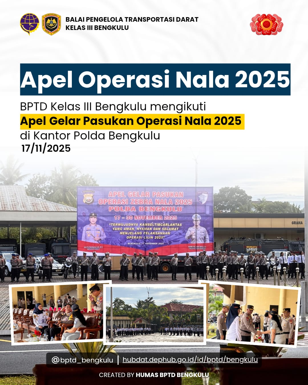 Apel Operasi Nala 2025 di Kantor Polda Bengkulu