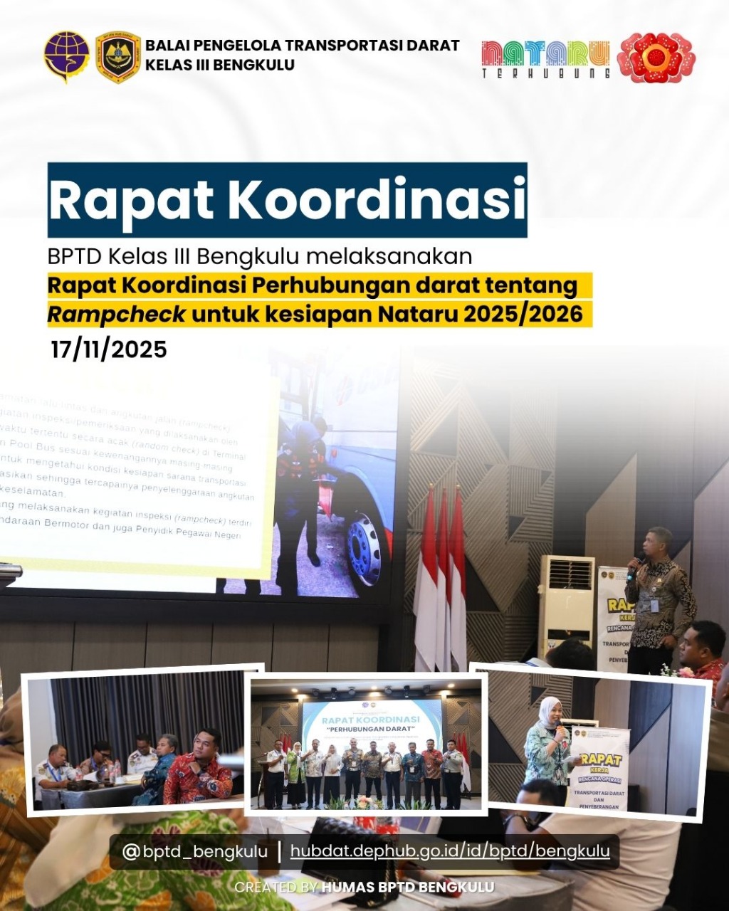 Rapat Koordinasi Perhubungan Darat tentang Rampcheck untuk Kesiapan Nataru 2025/2026