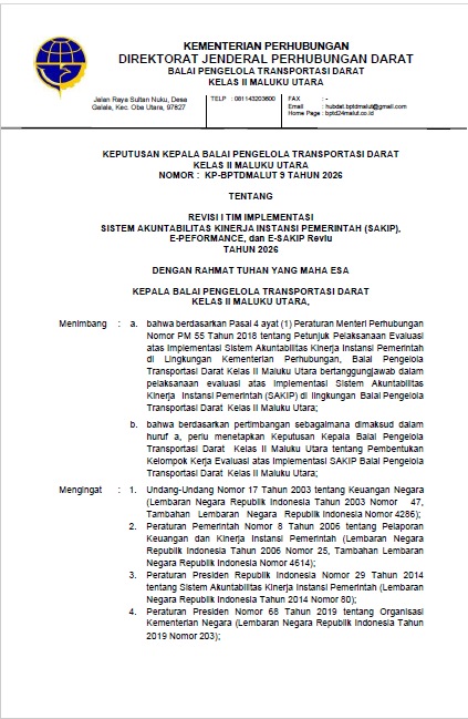 SK IMPLEMENTASI SAKIP TAHUN 2026